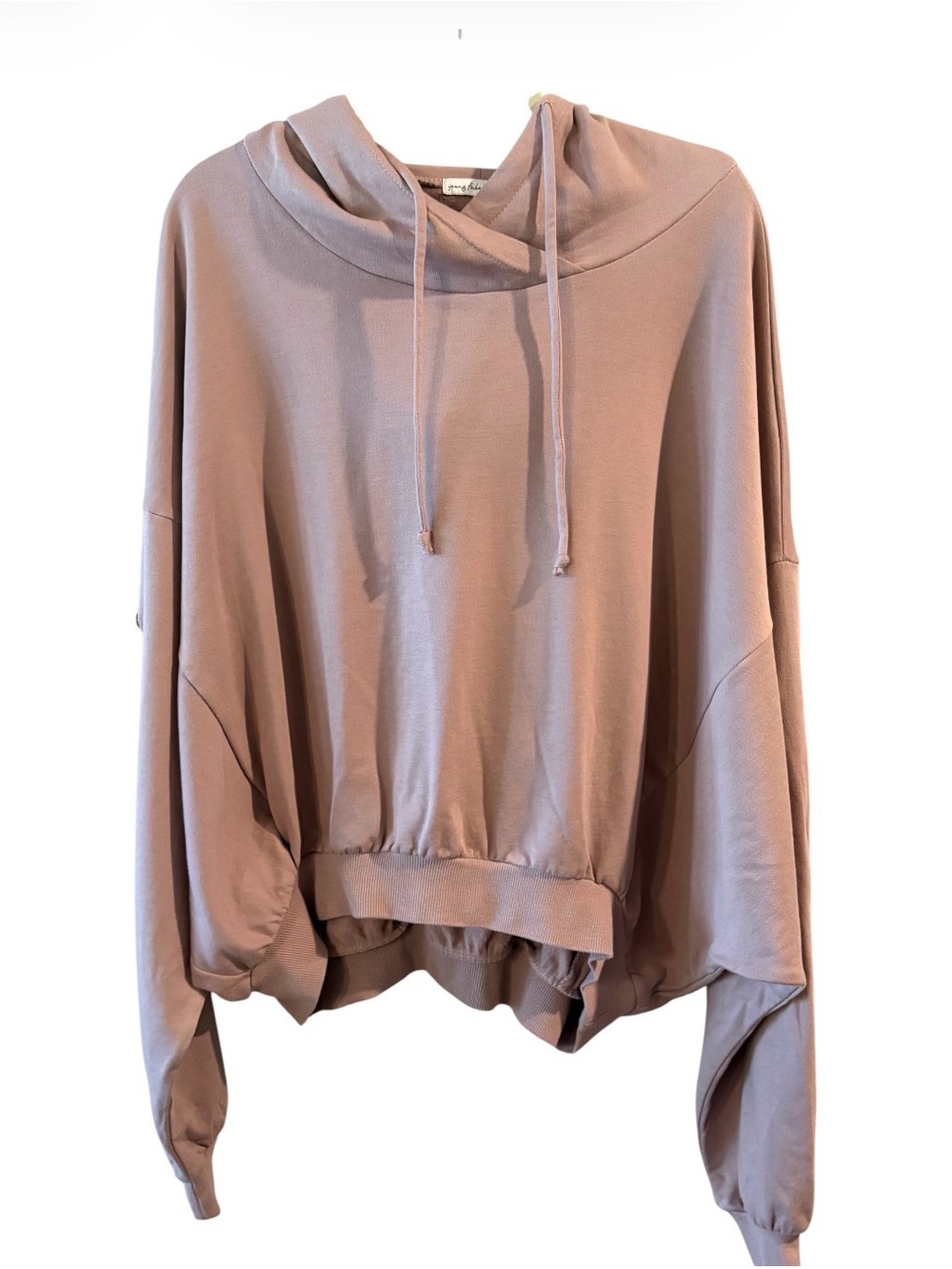 Young Fabulous & Broke Raissa Pink Batwing Hoodie M/L Oversized Sweatshirt - Picture 2 of 13